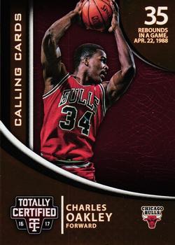 2016-17 Panini Totally Certified - Calling Cards #38 Charles Oakley Front