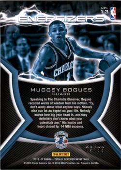 2016-17 Panini Totally Certified - Energizers Blue #13 Muggsy Bogues Back