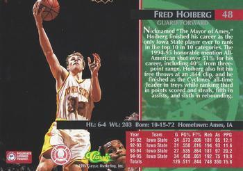1995 Classic Rookies - Gold Foil #48 Fred Hoiberg Back