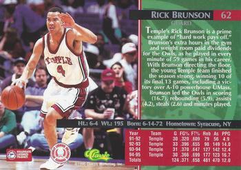 1995 Classic Rookies - Gold Foil #62 Rick Brunson Back