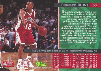 1995 Classic Rookies - Gold Foil #65 Bernard Blunt Back