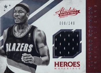 2016-17 Panini Absolute - Heroes Materials #40 Clifford Robinson Front