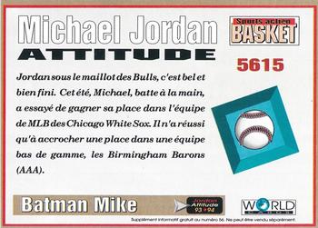 1993-94 Pro Cards French Sports Action Basket #5615 Michael Jordan (Attitude) Back