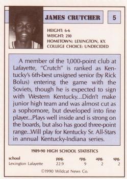 1990 Kentucky AAU Soviets - Perforated #5 James Crutcher Back