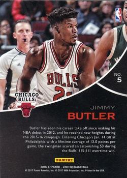 2016-17 Panini Limited - No Limit #5 Jimmy Butler Back