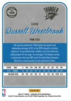 2016-17 Donruss Optic #145 Russell Westbrook Back