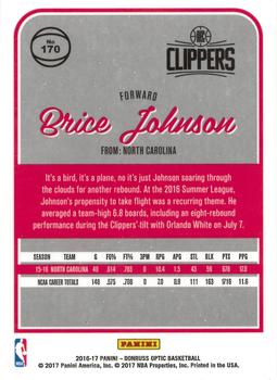 2016-17 Donruss Optic #170 Brice Johnson Back