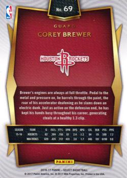 2016-17 Panini Select #69 Corey Brewer Back