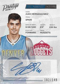 2016-17 Panini Prestige - NBA Passport Signatures #4 Juan Hernangomez Front