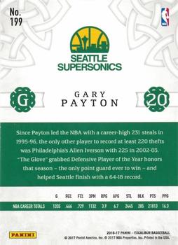 2016-17 Panini Excalibur #199 Gary Payton Back