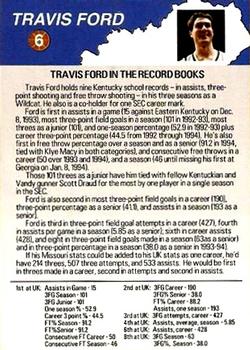 1994-95 Travis Ford #6 Travis Ford Back