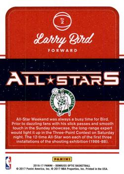 2016-17 Donruss Optic - All-Stars #2 Larry Bird Back