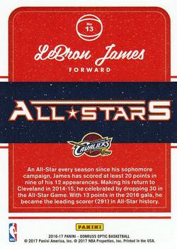 2016-17 Donruss Optic - All-Stars #13 LeBron James Back
