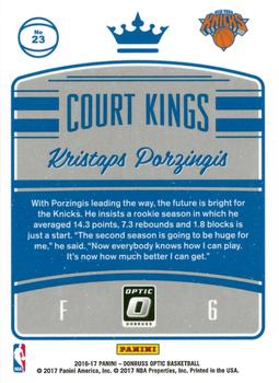 2016-17 Donruss Optic - Court Kings #23 Kristaps Porzingis Back
