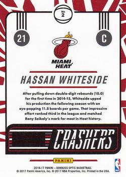 2016-17 Donruss Optic - Crashers #2 Hassan Whiteside Back