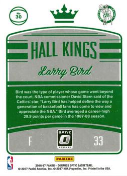 2016-17 Donruss Optic - Hall Kings #30 Larry Bird Back