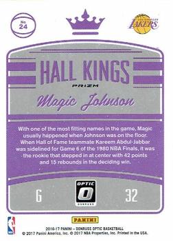 2016-17 Donruss Optic - Hall Kings Purple #24 Magic Johnson Back