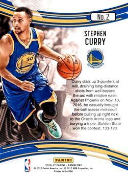 2016-17 Panini Day - Static #2 Stephen Curry Back