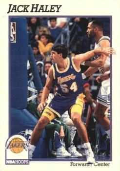 1991-92 Hoops Los Angeles Lakers Team Night Sheet SGA #NNO Jack Haley Front
