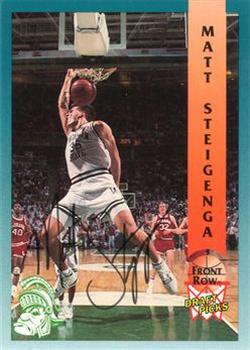 1992 Front Row Draft Picks - Signature Series #65 Matt Steigenga Front