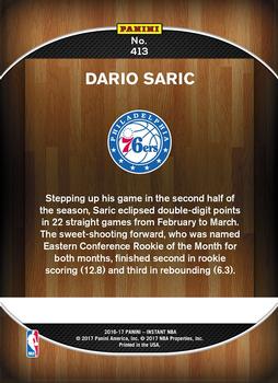 2016-17 Panini Instant NBA - Black #413 Dario Saric Back