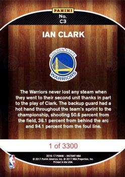 2016-17 Panini Instant NBA - Golden State Warriors 2017 Finals Championship Set Red #C3 Ian Clark Back