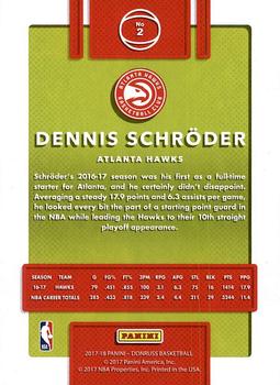 2017-18 Donruss #2 Dennis Schroder Back