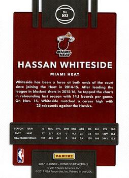2017-18 Donruss #80 Hassan Whiteside Back