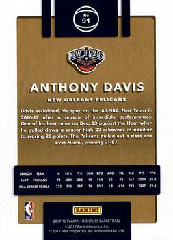 2017-18 Donruss #91 Anthony Davis Back