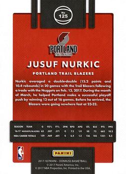2017-18 Donruss #125 Jusuf Nurkic Back