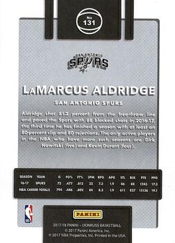 2017-18 Donruss #131 LaMarcus Aldridge Back