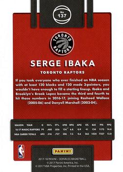 2017-18 Donruss #137 Serge Ibaka Back