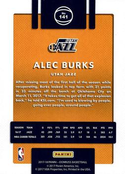 2017-18 Donruss #141 Alec Burks Back
