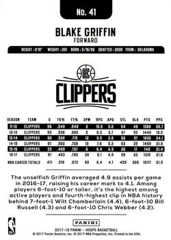 2017-18 Hoops #41 Blake Griffin Back