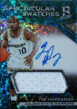 2016-17 Panini Spectra - Spectacular Swatches Autographs Neon Blue #SS-THW Tim Hardaway Front