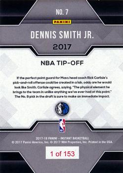 2017-18 Panini Instant NBA #7 Dennis Smith Jr. Back
