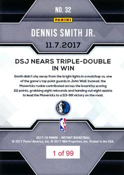 2017-18 Panini Instant NBA #32 Dennis Smith Jr. Back