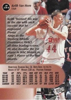 1997 Press Pass - Lottery Pick #LP2 Keith Van Horn Back