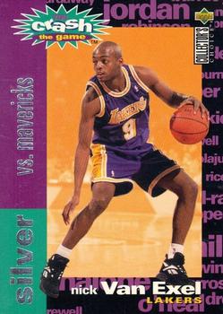 1995-96 Collector's Choice French I - You Crash the Game Silver: Scoring #C16 Nick Van Exel Front