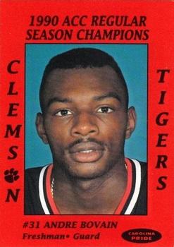 1990-91 Clemson Tigers ACC Regular Season Champs #NNO Andre Bovain Front