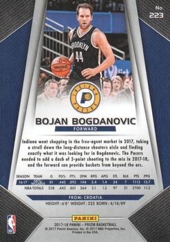 2017-18 Panini Prizm #223 Bojan Bogdanovic Back