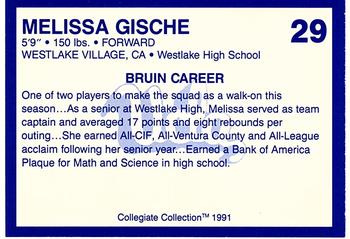 1990-91 UCLA Women and Men's Basketball #29 Melissa Gische Back