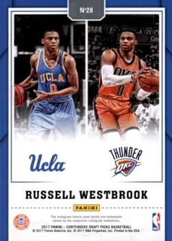 2017 Panini Contenders Draft Picks - Legacy #28 Russell Westbrook Back