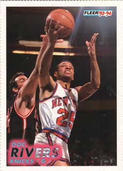 1993-94 Fleer - Perforated Promo Sheet Singles #144 Doc Rivers Front