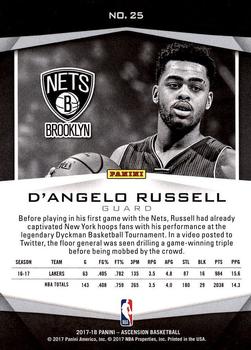 2017-18 Panini Ascension #25 D'Angelo Russell Back