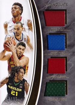 2016-17 Panini Immaculate Collection Collegiate - Quad Materials #16 Buddy Hield / Perry Ellis / Georges Niang / Taurean Prince Front
