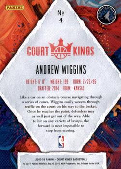 2017-18 Panini Court Kings #4 Andrew Wiggins Back