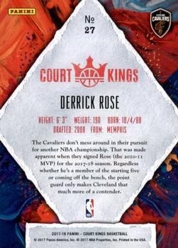 2017-18 Panini Court Kings #27 Derrick Rose Back