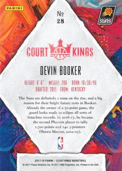 2017-18 Panini Court Kings #28 Devin Booker Back