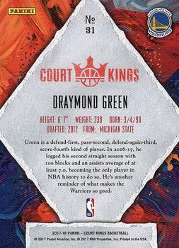 2017-18 Panini Court Kings #31 Draymond Green Back
